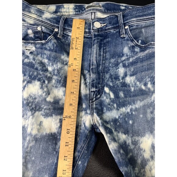Mother Jeans The Weekender Fray Womens Sz 30 Graffiti Girl Bootcut Bleach Denim - Picture 10 of 11